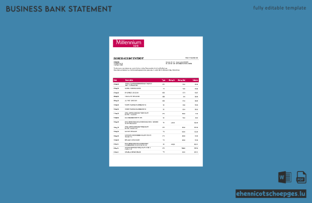 Polnische Millennium-Firmenerklärung (Beispiel im Word- und PDF-Format)